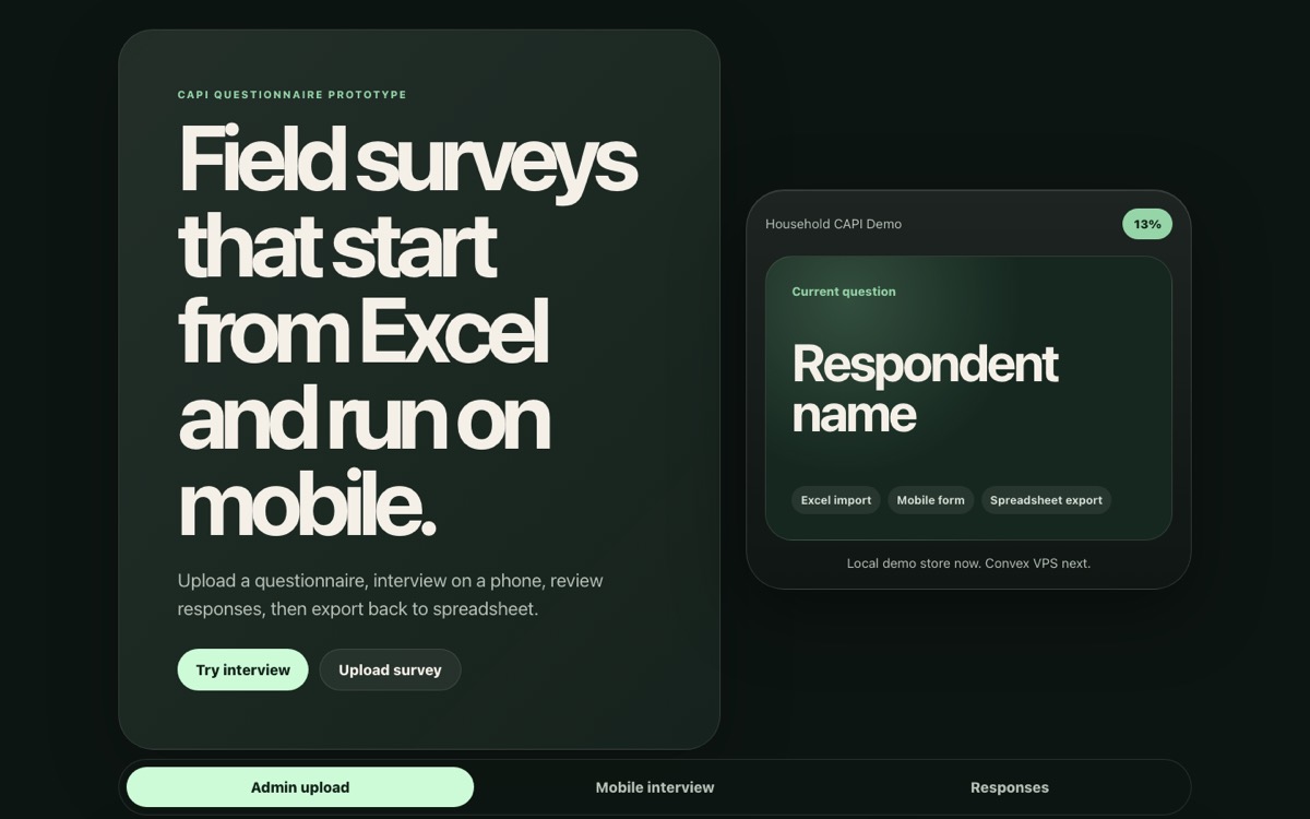 CAPI Prototype screenshot